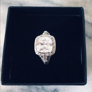 Cushion Cut Lab Created White Sapphire Sz7 925